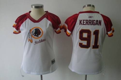 Redskins #91 Ryan Kerrigan White 2011 Women's Field Flirt NFL Jersey